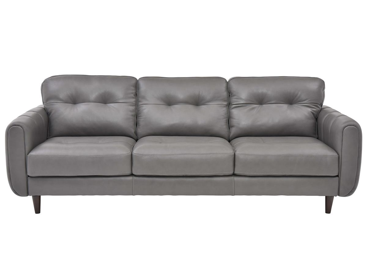 Caruso Top-Grain Leather Sofa, Fog
